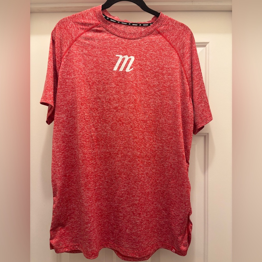 MARUCCI | Heathered Red Athletic Shirt Size Large